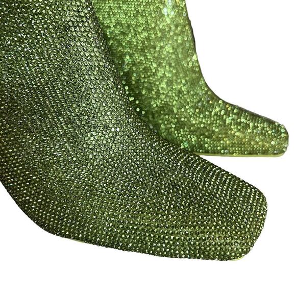 Jonathan Simkhai Kelsey Crystal Heeled Boots in green - Picture 4 of 6